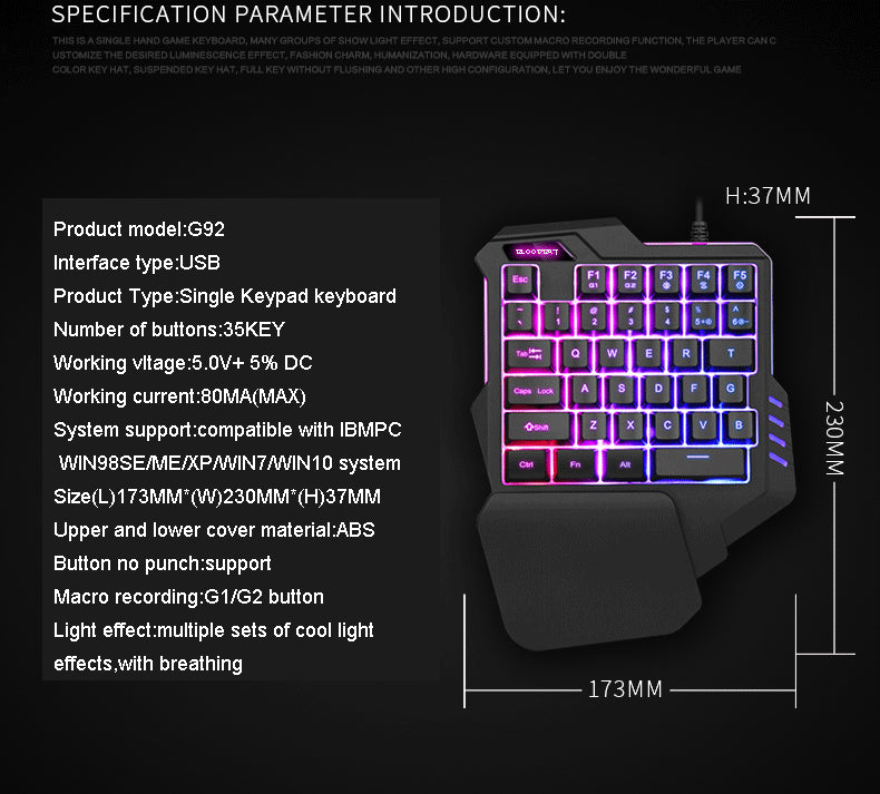 Mobile gaming computer keyboard
