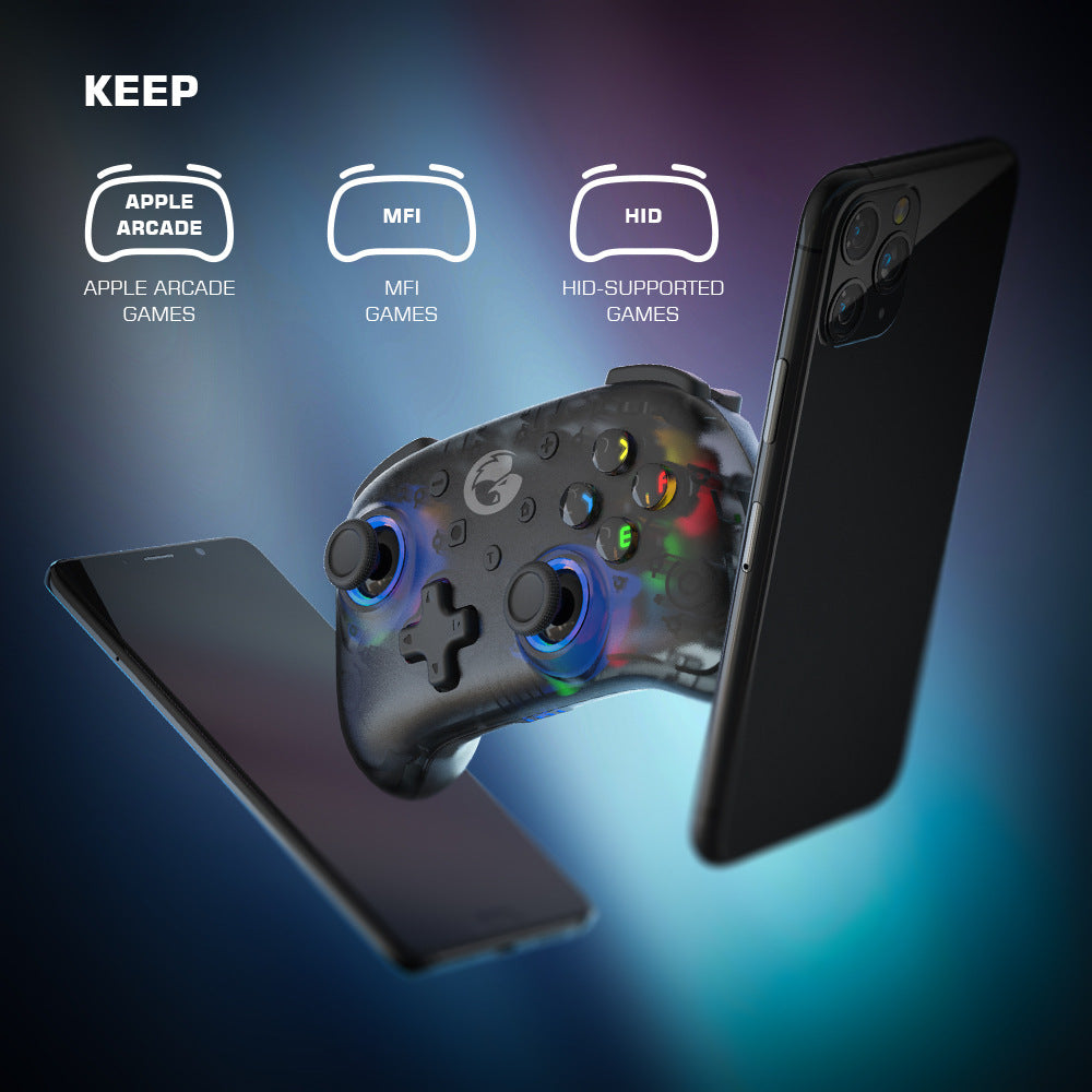 Six-axis Somatosensory Glare Transparent Bluetooth Small Handle