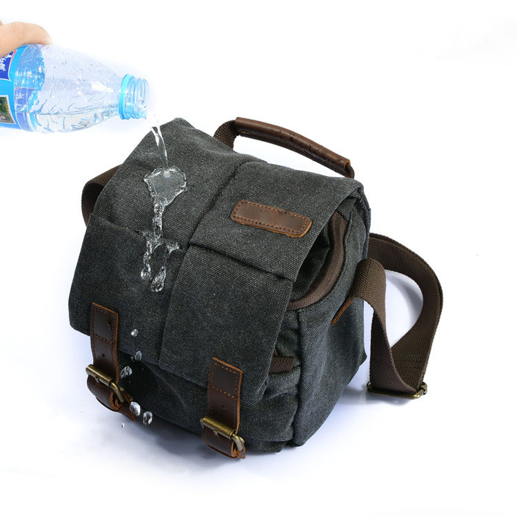 One-shoulder retro camera bag waterproof camera bag