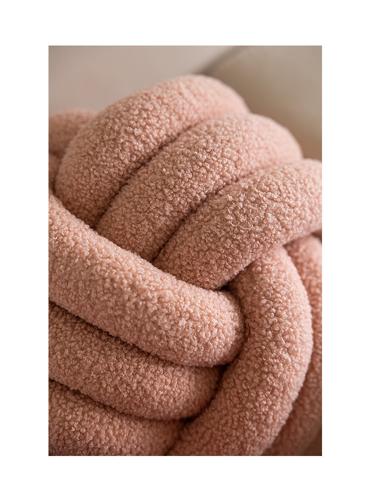 Sofa Living Room Spherical Lamb Wool Bedside Cushion
