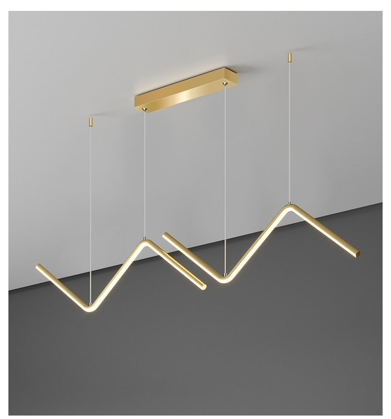 LED Chandelier Minimalist Design for Living Room Bedroom Kitchen Creative Art Wall Suspension Light Fixtures