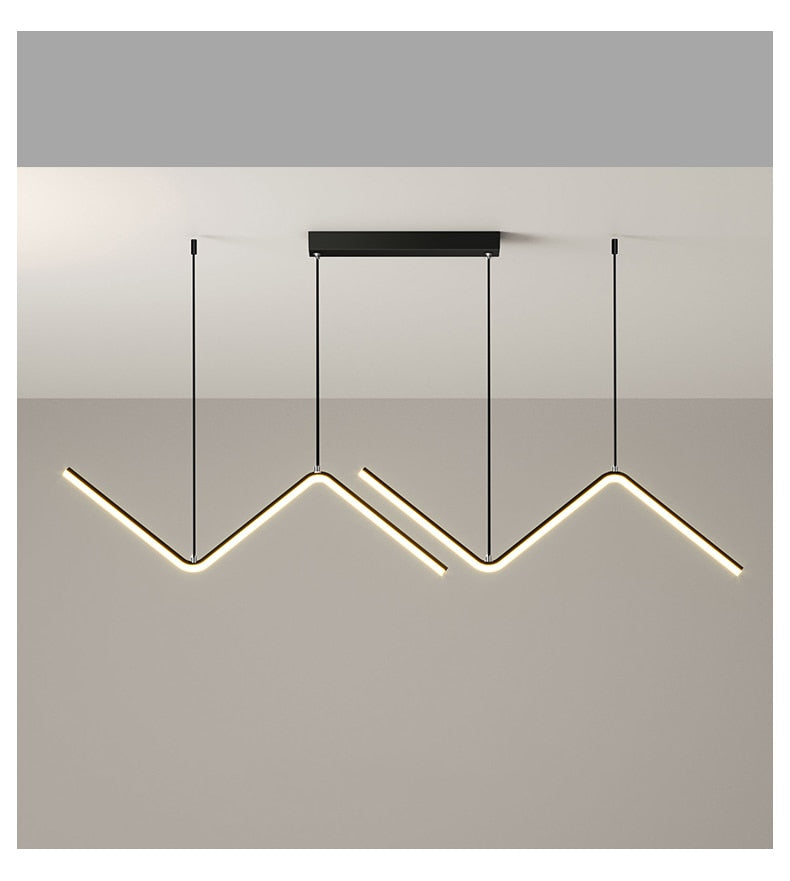LED Chandelier Minimalist Design for Living Room Bedroom Kitchen Creative Art Wall Suspension Light Fixtures