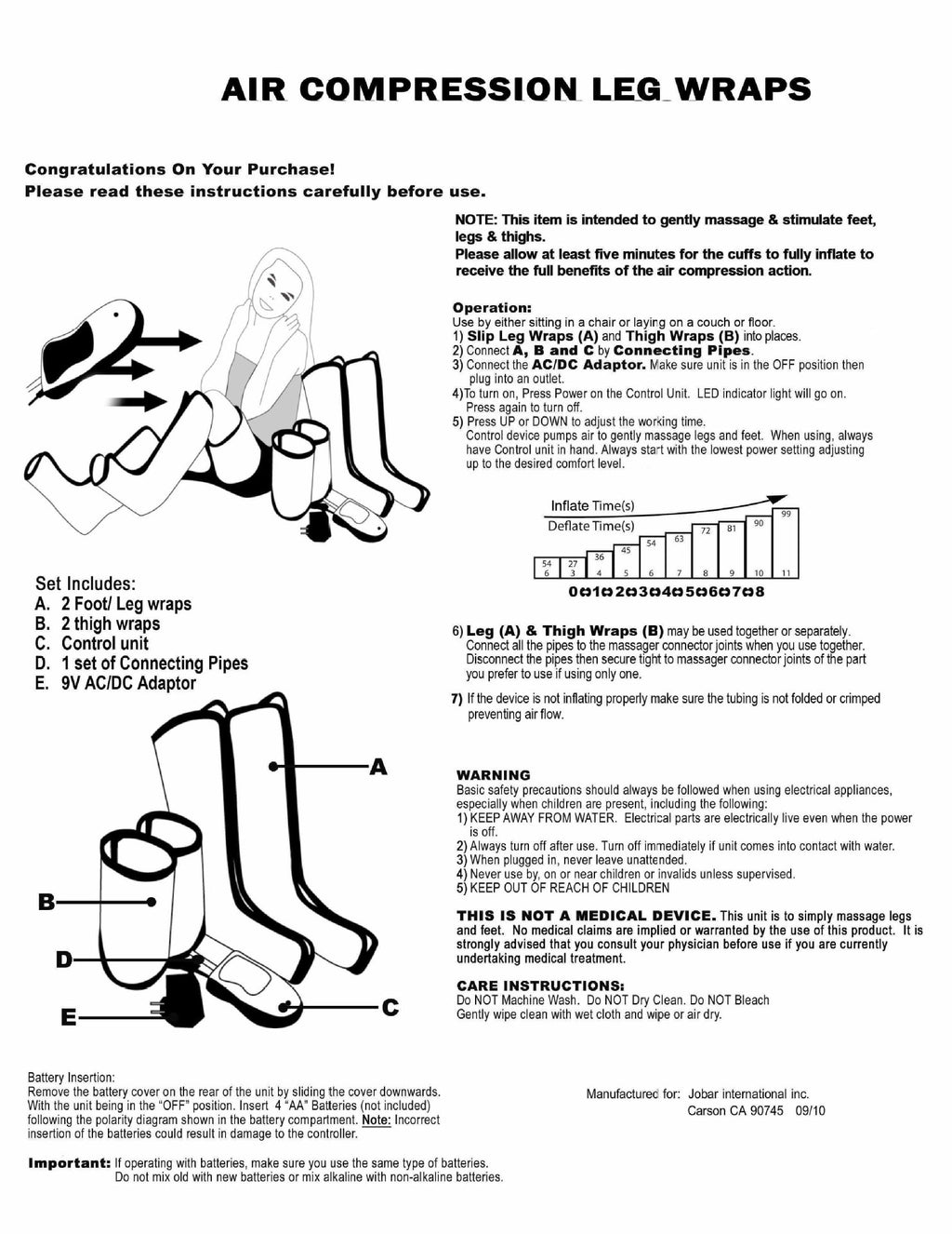 Air Foot Wrap Massager