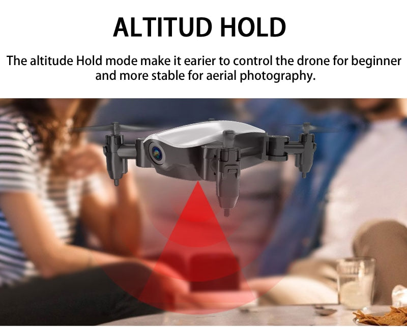 Teeggi T10 Mini Drone With Camera Foldable WiFi FPV RC Quadcopter Headless Mode Altitude Hold VS S9 Micro Pocket Selfie Dron