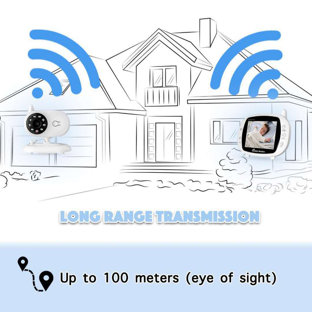 3.5 inch baby care device night vision monitor