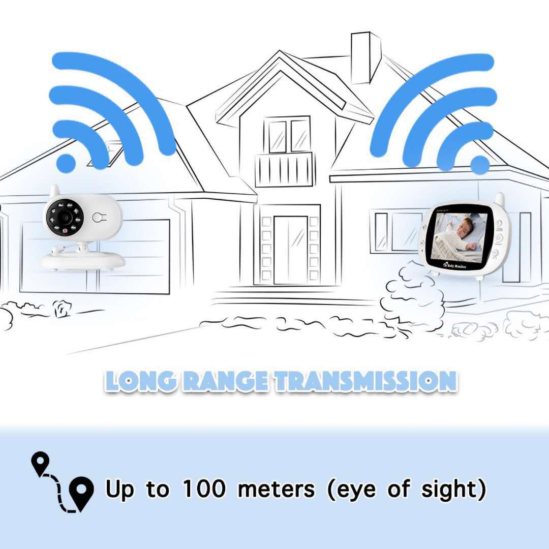 3.5 inch baby care device night vision monitor
