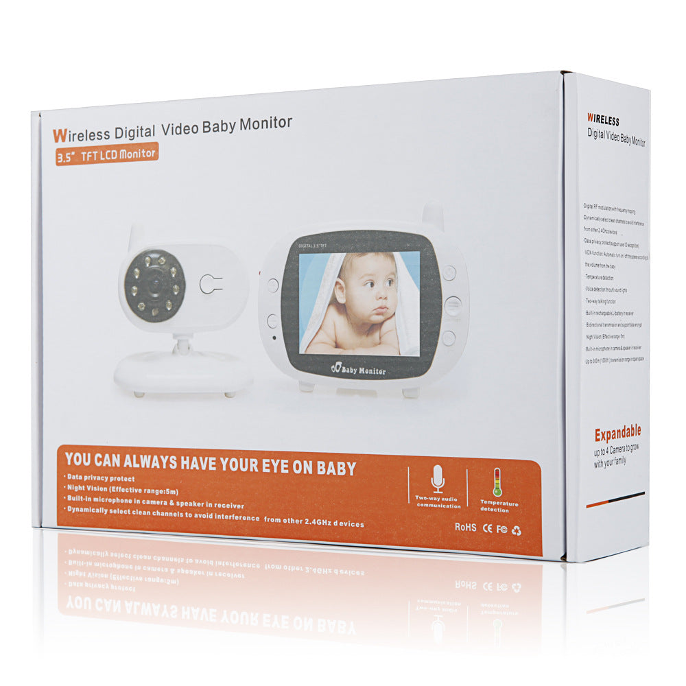 3.5 inch baby care device night vision monitor