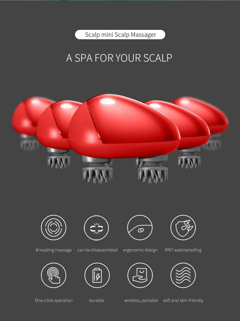Relieving fatigue scalp massager