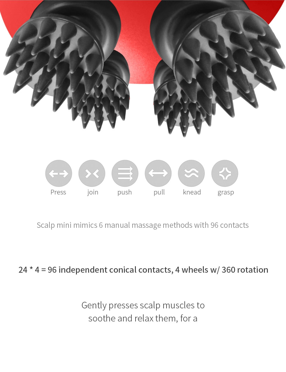 Relieving fatigue scalp massager
