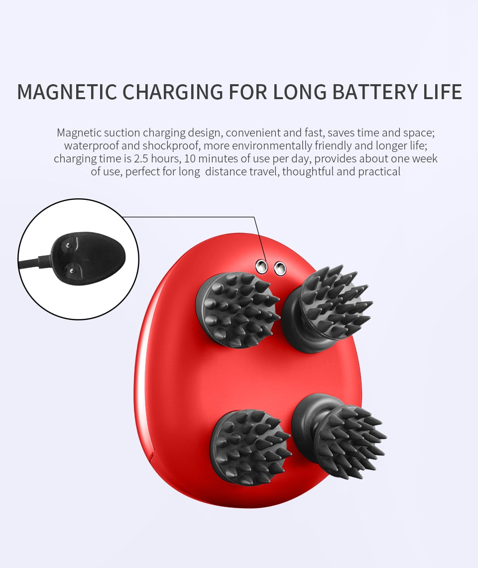 Relieving fatigue scalp massager