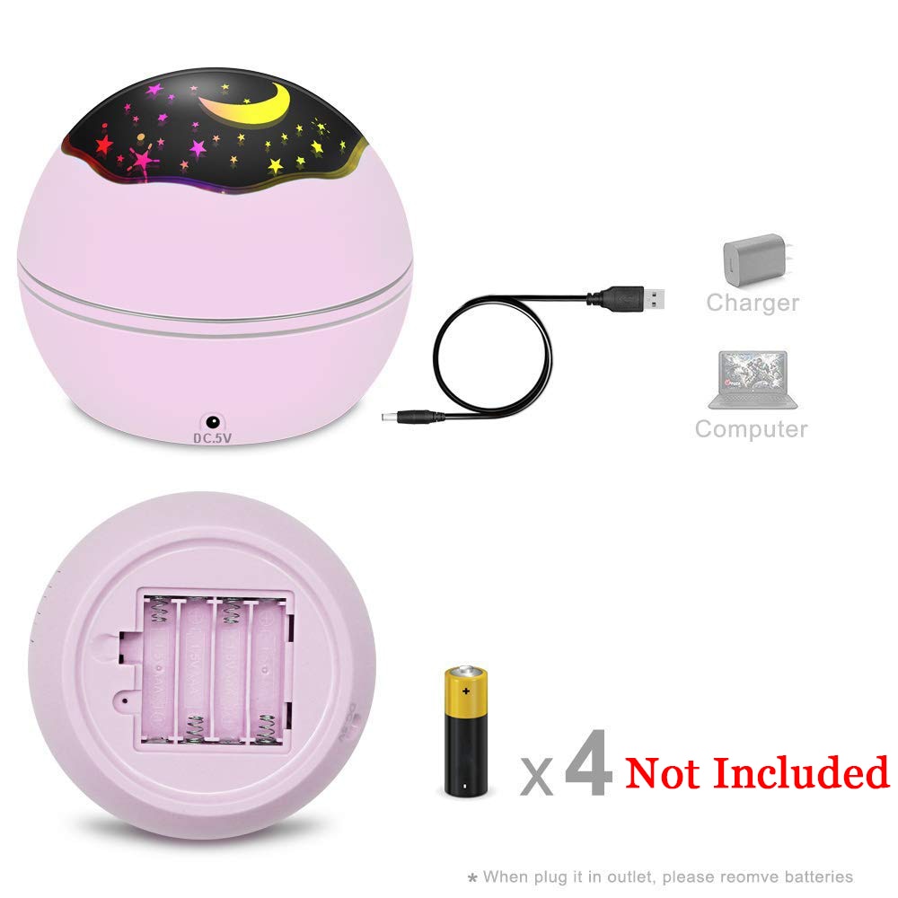 Star projector lamp USB baby sleep light bedroom ball light