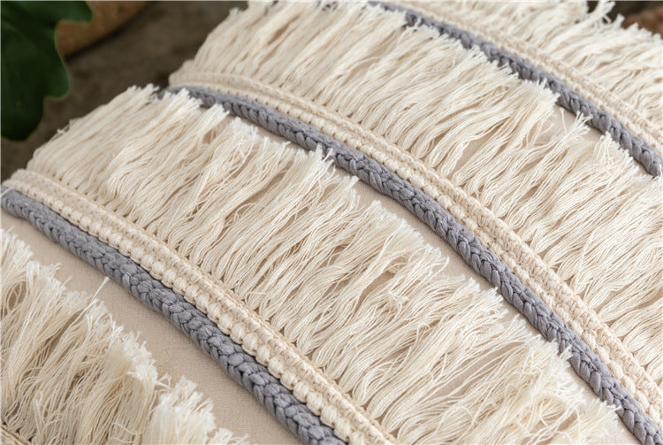 Luna Fringe Throw Pillow Cover