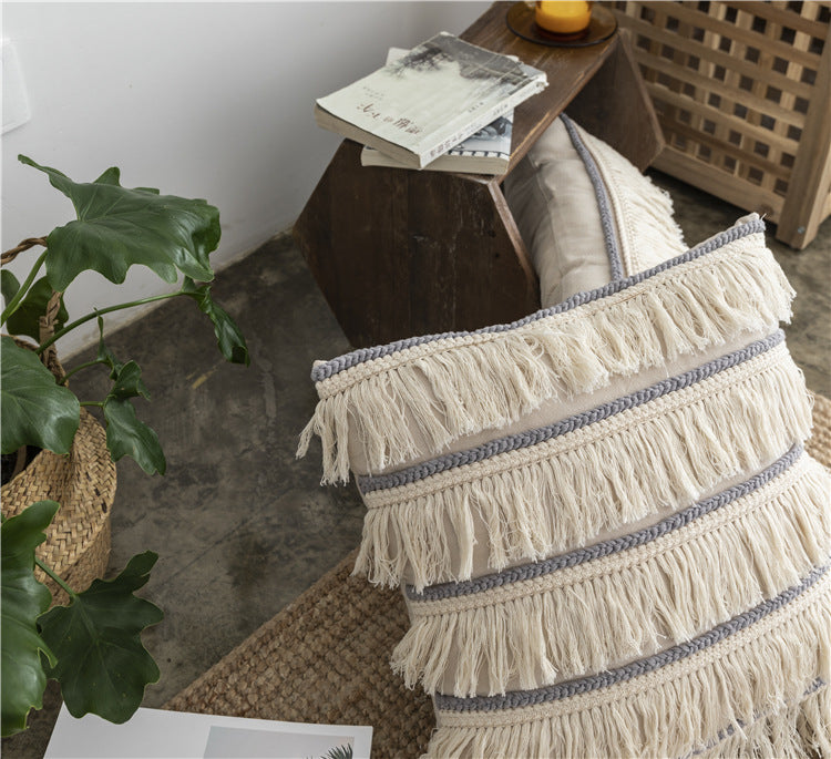 Luna Fringe Throw Pillow Cover