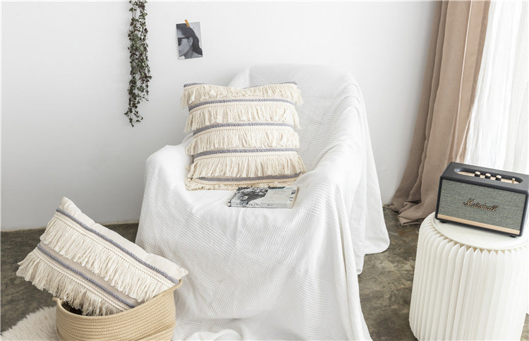 Luna Fringe Throw Pillow Cover