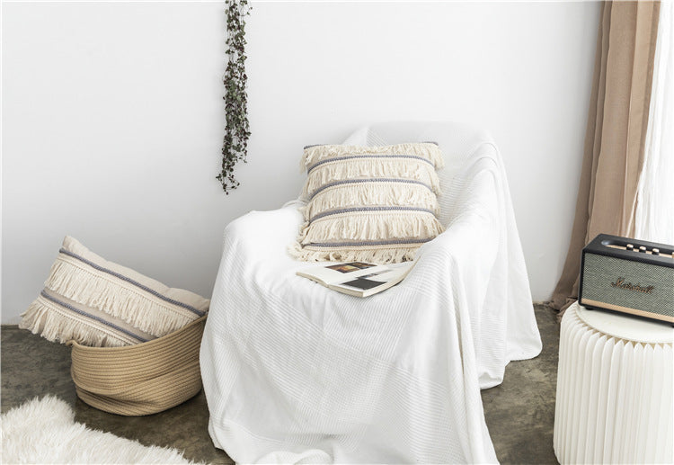Luna Fringe Throw Pillow Cover