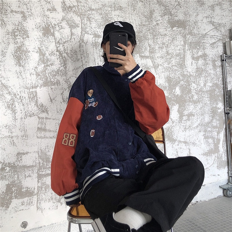 Women Baseball Uniform Autumn Coat Jacket High Street Style