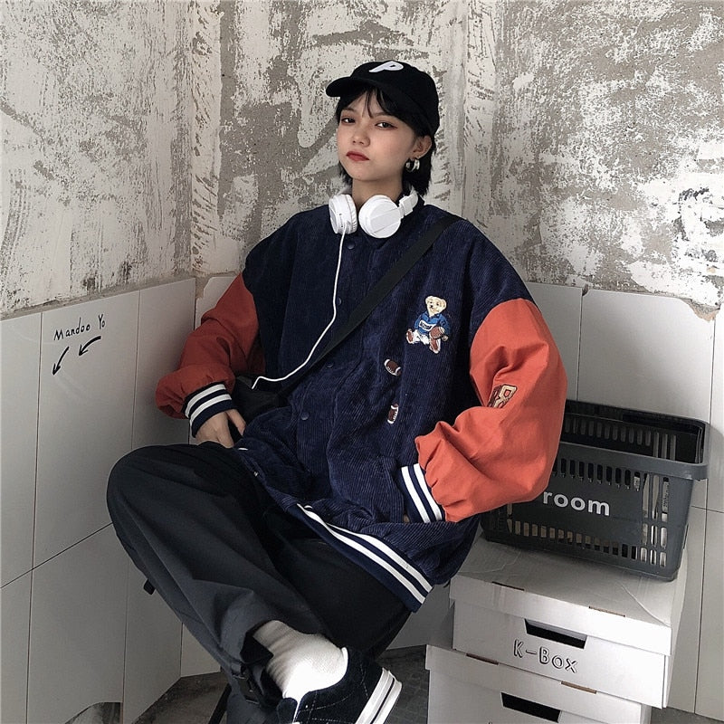 Women Baseball Uniform Autumn Coat Jacket High Street Style