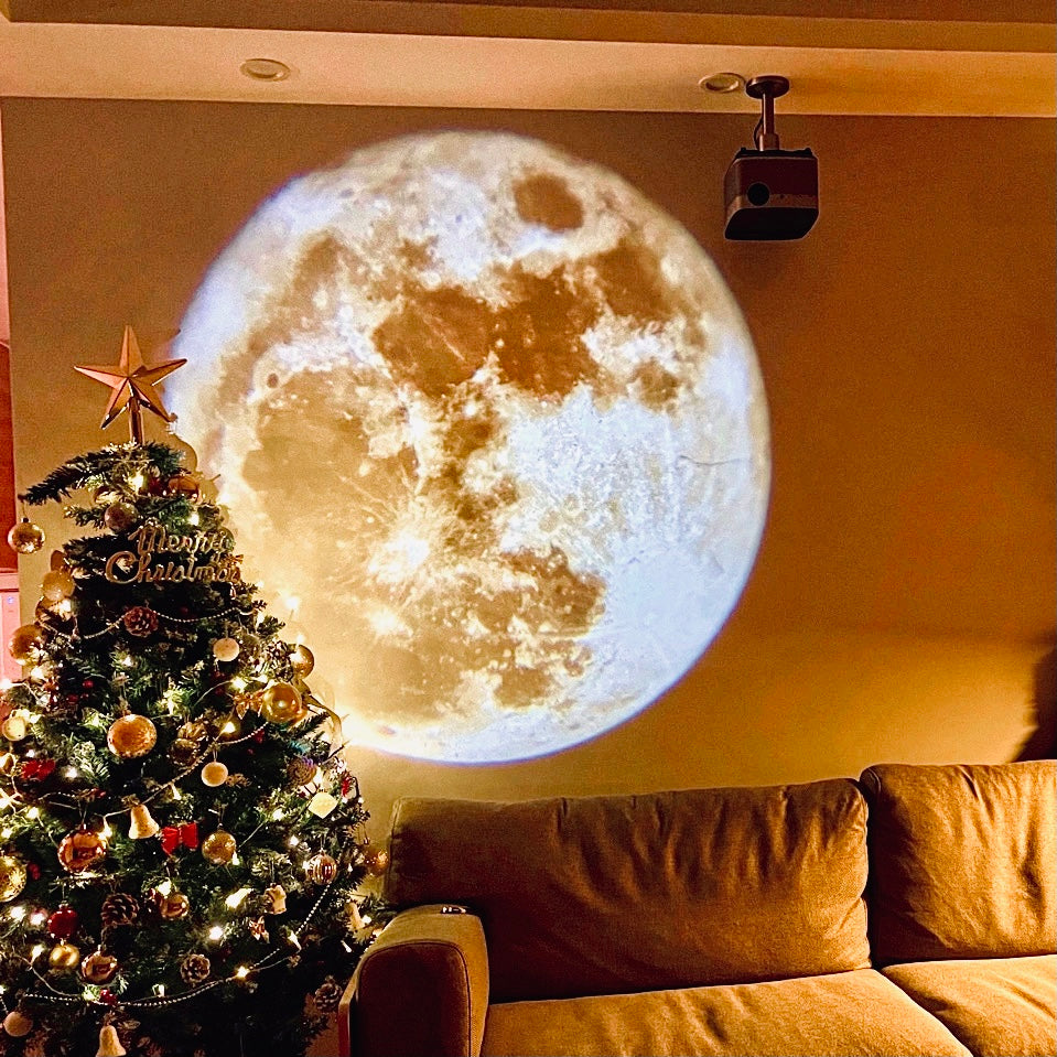 2 In 1 Star Projector Earth And Moon Projection Lamp 360 Rotating Bracket USB Led Night Light For Bedroom Decoration