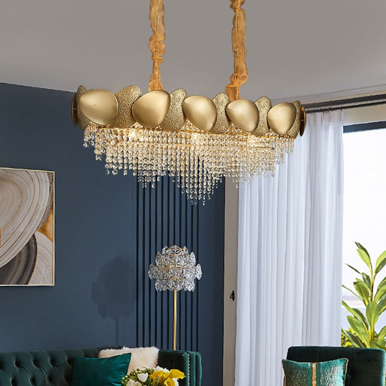 Stainless Steel Living Room Ceiling Crystal Chandelier