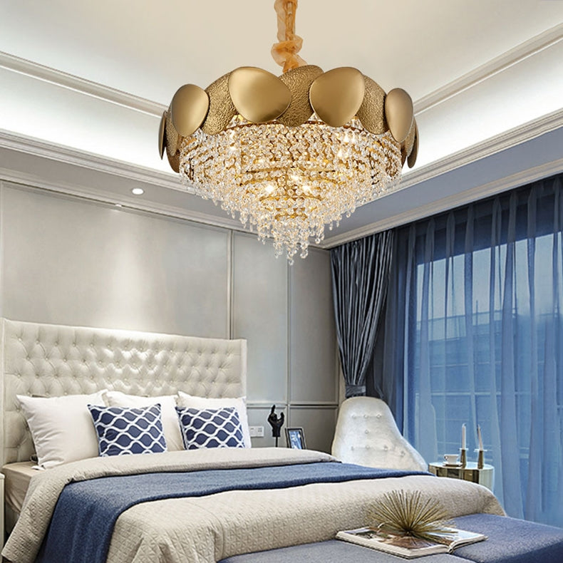 Stainless Steel Living Room Ceiling Crystal Chandelier