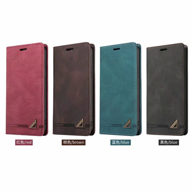 Solid Color Protective Case POCOX3nfc Suction Flip Wallet Insert Card Leather Case