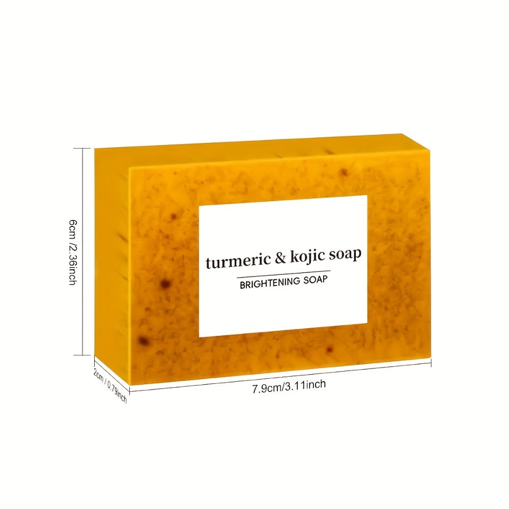 Kojic Acid Soap Bar 24-Pack Handmade – Lemon Turmeric Cold Process Bar Soap with Ginger Extract & Exfoliating Granules — imag