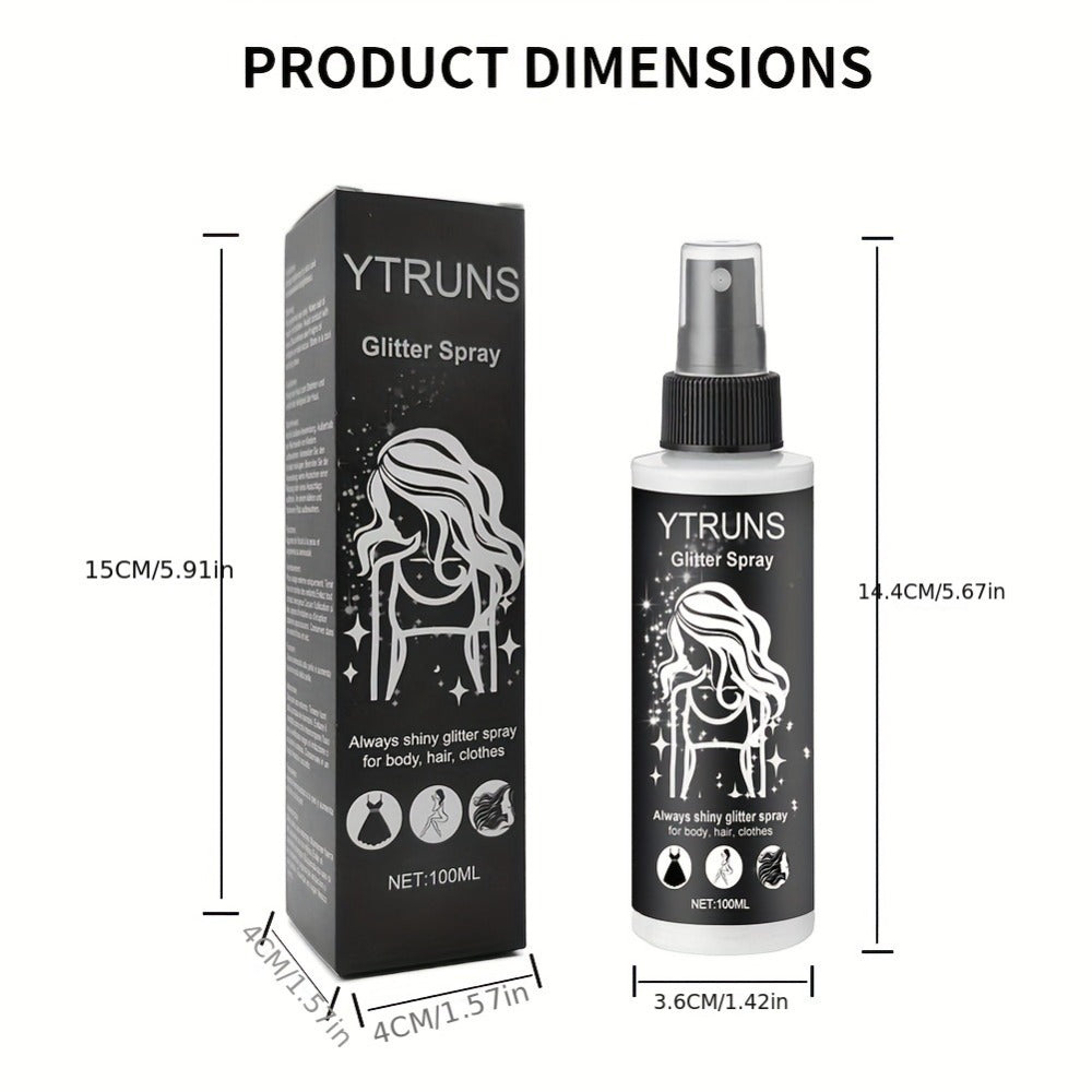 Body Shimmer Spray for Women – Star-Shaped Glitter Sparkle Mist 100ml Hydrating Formula for Body Hair & Clothes — image 5