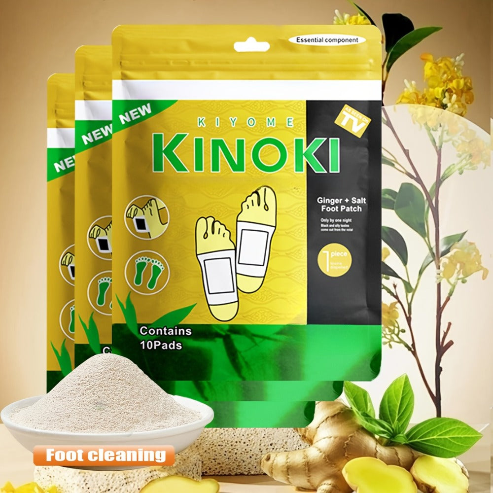 Foot Detox Pads 30 Pack Bamboo Vinegar Ginger Powder Natural Plant Ingredient Deep Cleansing Moisturizing Patches — image 4
