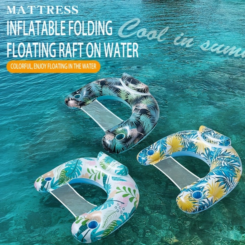 Inflatable Pool Floats with Cup Holder and Backrest for Adults — image 5
