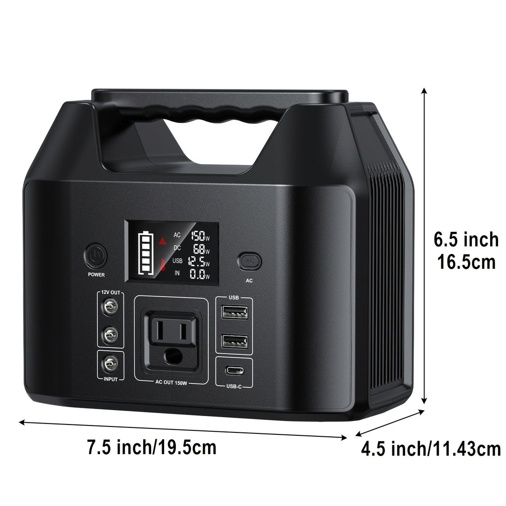 Portable Power Station 576Wh 650W or Compact 150W Configuration with Six Outputs and LED Light — image 1