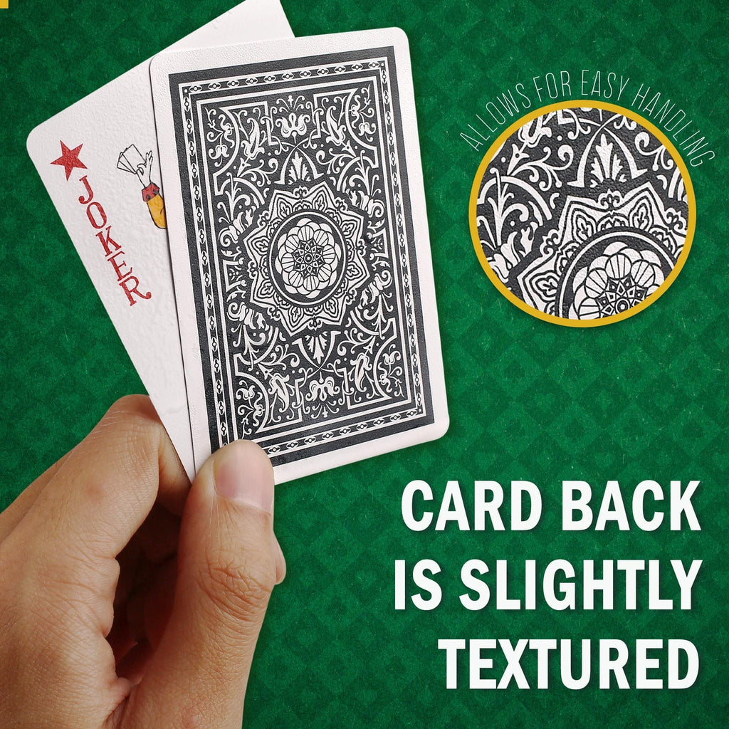 Waterproof Plastic Playing Cards – 2 Decks Poker Size Standard Index Cards with Cases, Washable Tear-Resistant PVC Game Cards