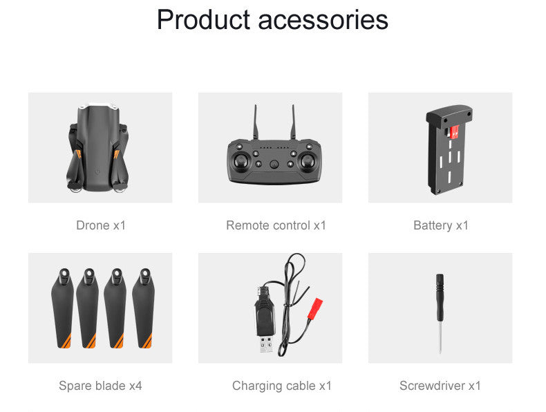 UAV Folding Four Axis 4K High Definition Dual Camera Aerial Model