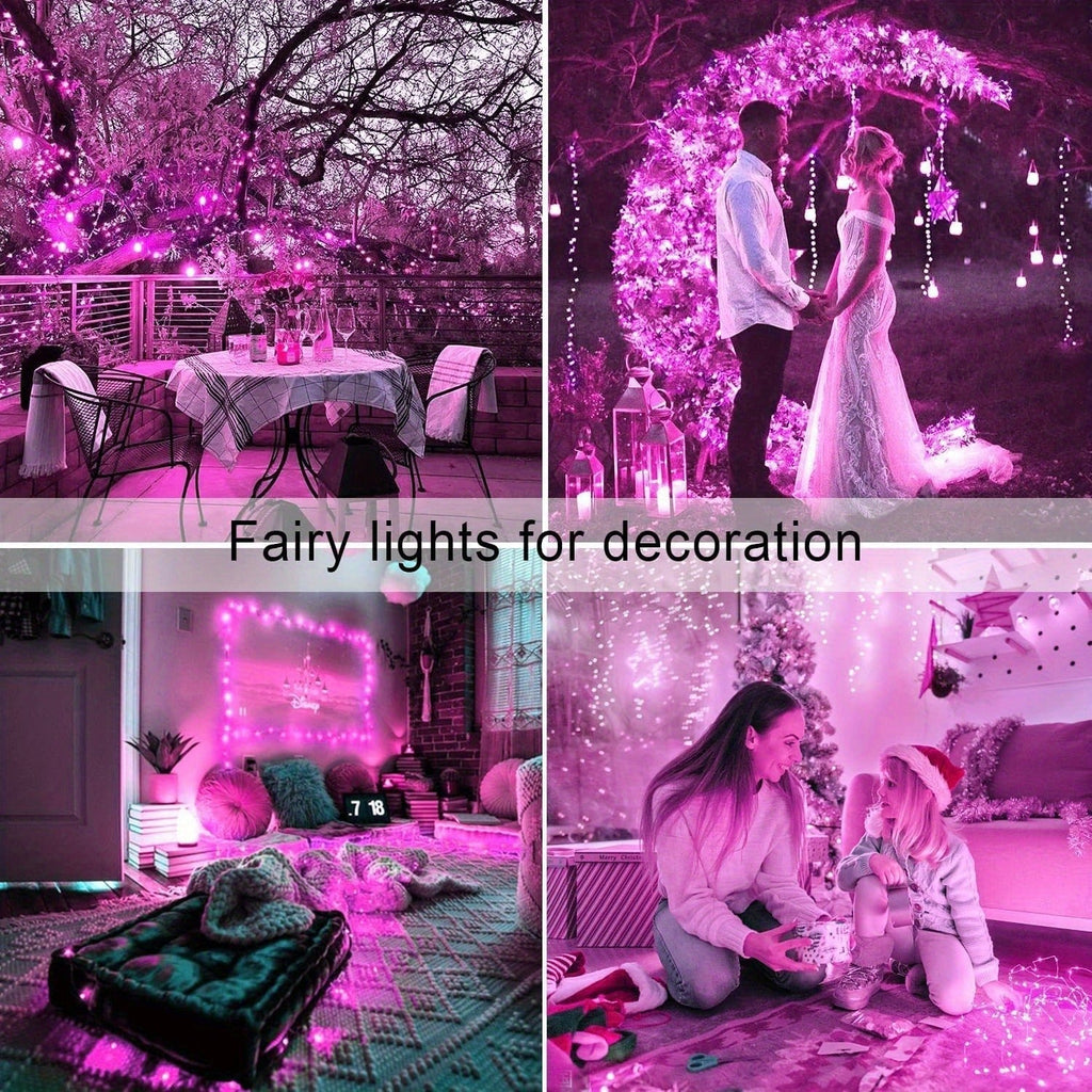 Two-Pack Solar Fairy String Lights, 104 Feet with 300 LEDs, Flexible Wire and Three Color Options — image 15