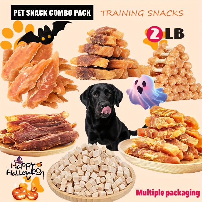 Dog Treats Chicken, Duck and Egg Yolk Assortment with Multi-Bag, 350g and 25 x 4g Options for Dog Reward Use — image 9