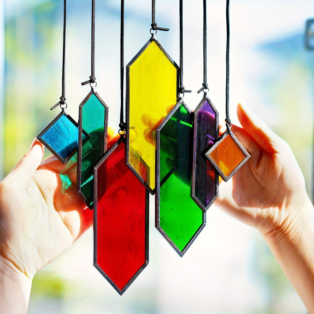 Glass Rainbow Suncatcher Hanging Ornament – Crystal Prism Window Sun Catcher for Garden, Patio & Home Decor — image 18
