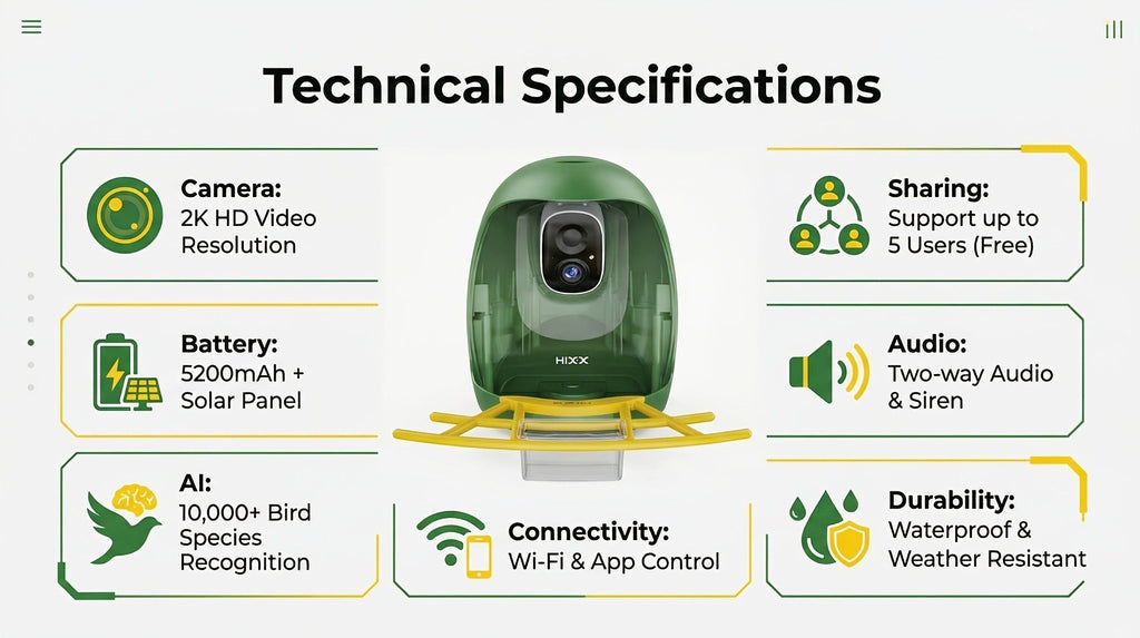 Smart Bird Feeder with Camera AI Bird Identification, 2K HD Live View, Auto Capture & Color Night Vision — image 16