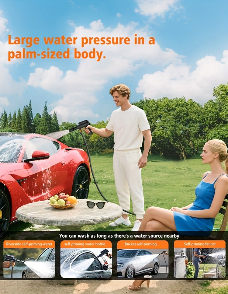 Portable Pressure Washer Cordless 980PSI, 3x 4000mAh Batteries, 5-in-1 Nozzle, Foam Cannon, 33FT Hose — image 17