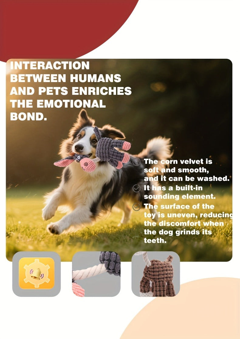 Dog Toys Six-Piece Stuffless Soft Plush Assortment for Small, Medium and Large Dogs and Puppies — image 12