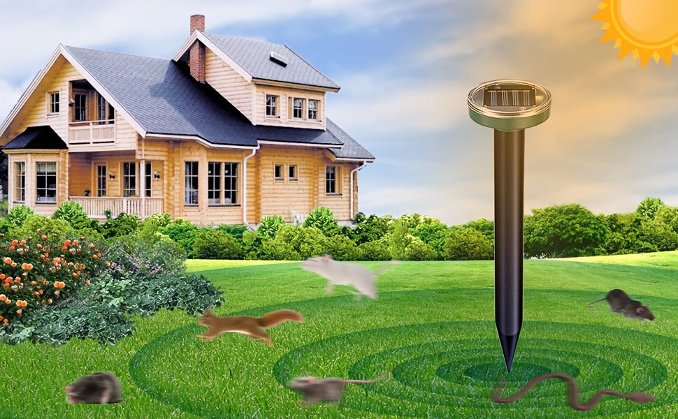 Solar Ultrasonic Pest Repeller Outdoor Rodent Stake for Yard Garden Farm Mole Snake Skunk Dog Device 2/4/6/10 Pack — image 16