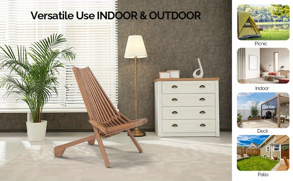 Wood Folding Outdoor Chairs Set of 1/2/4 for Camping, Travel and Outdoor Use, with the Listed Configuration — image 16