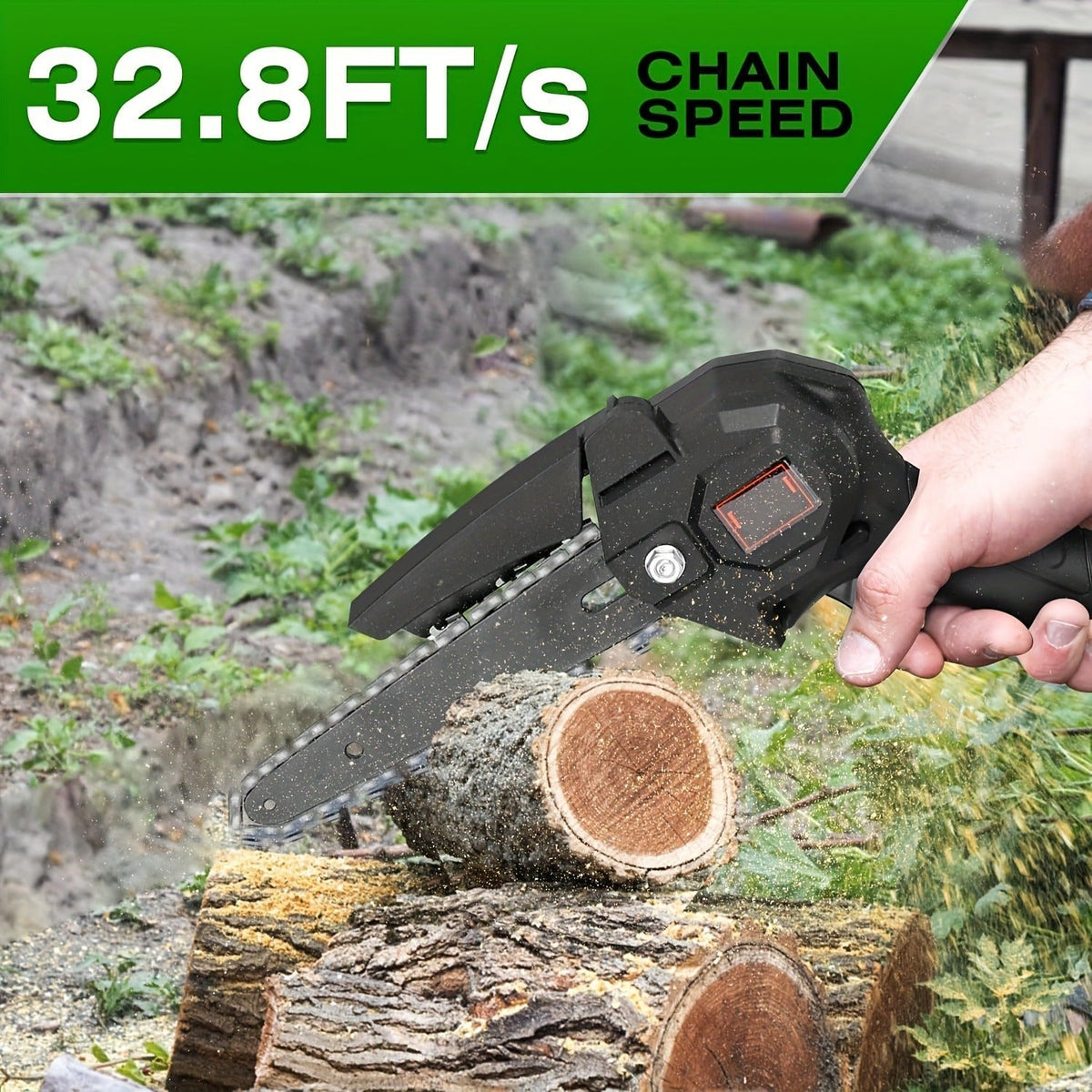 Cordless 4- and 6-Inch Pole Saw with Three Extension Sections, 90° Head, Two Batteries and Two Colors — image 7