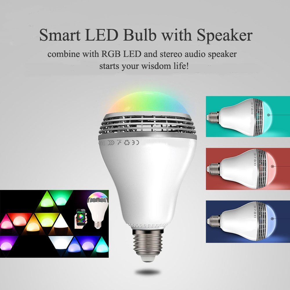 Smart LED Bulb with Bluetooth Speaker - E27 RGB Music Light