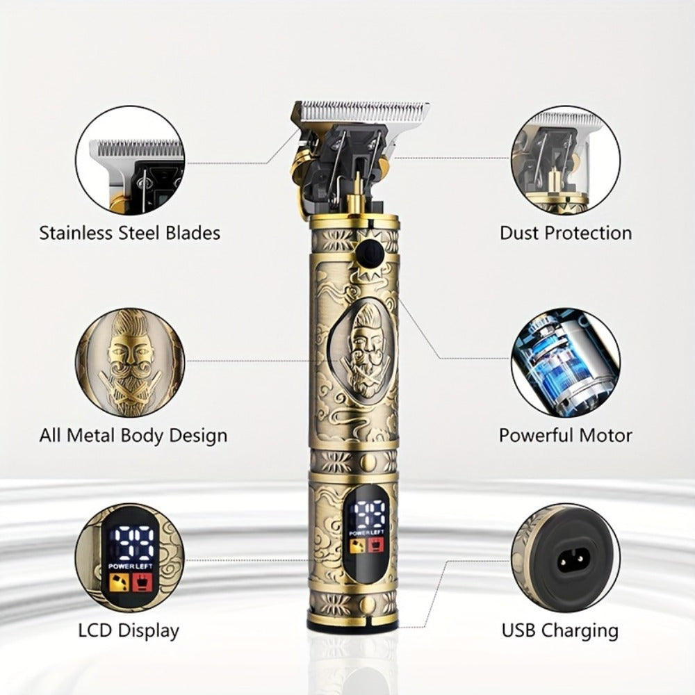 Hair Clippers & Trimmers GSRY Bronze Four-Tool Grooming Set with LCD Displays, USB Charging and Guide Combs — image 5