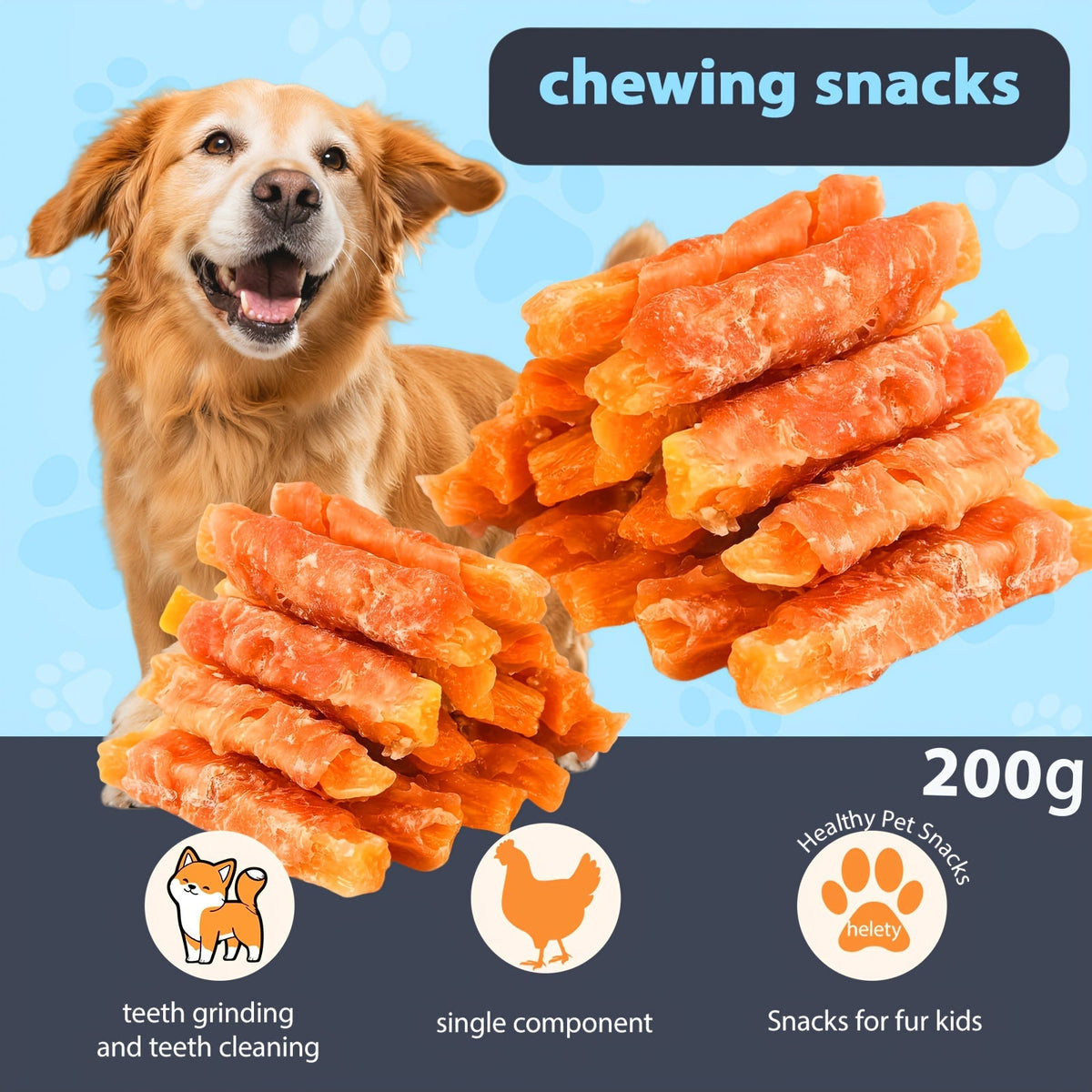 Dog Treats Chicken and Duck Jerky Variety Assortment with Five Retained Combination Choices — image 10