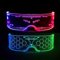 LED Visor Glasses Cyberpunk Futuristic Glow 7 Colors 5 Modes with the Listed Color, Size or Set Options for Everyday Use — im