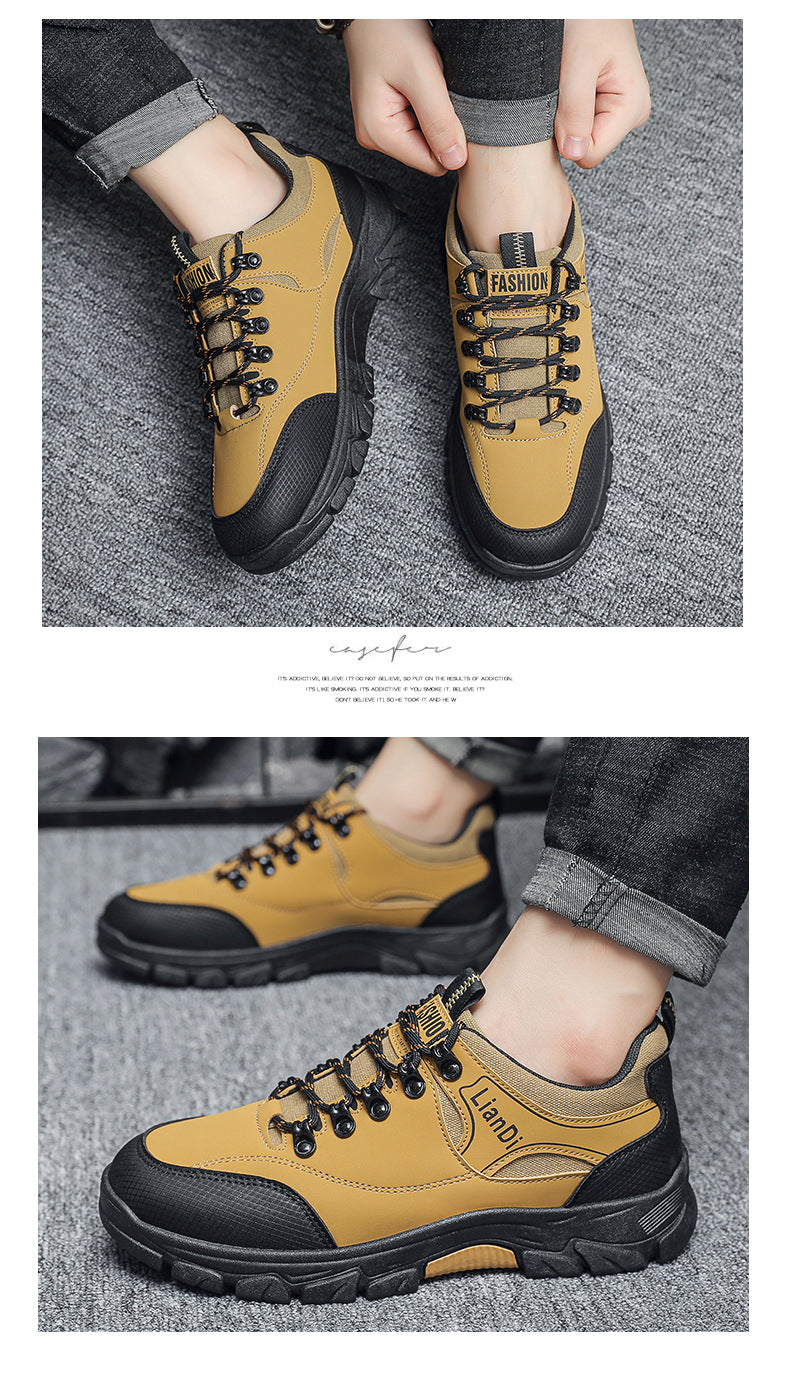 Mens Thick-Soled Outdoor Hiking Shoes