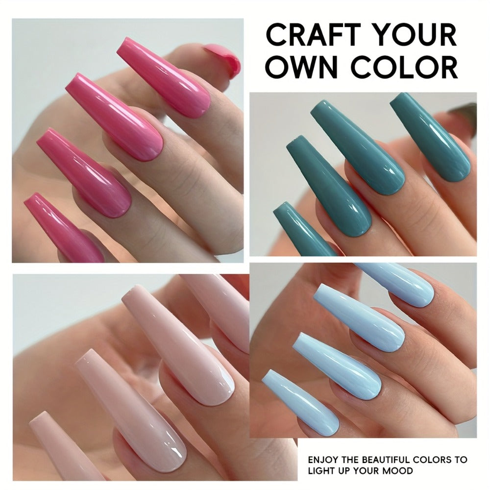Gel Nail Polish 6-Piece 15ml Rainbow-Candy Frame-Bottle Sets in 7 Numbered Color Palettes for Nail Art — image 8
