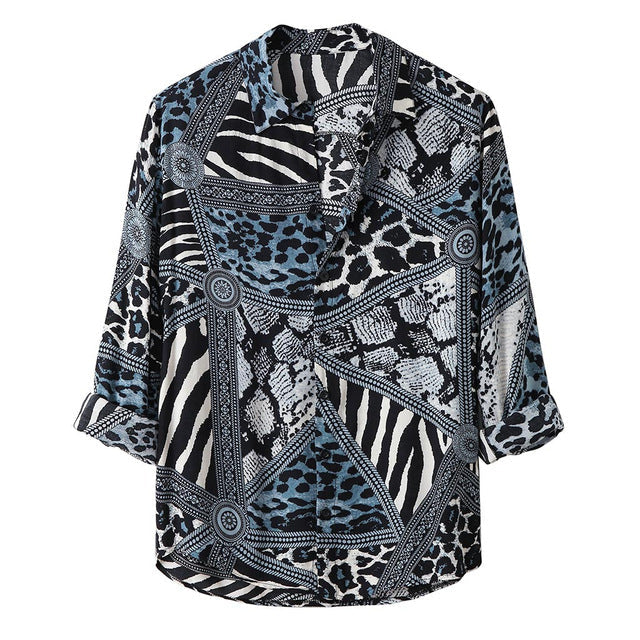 Fashion printed Leopard Print Shirt for men