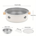 12.2-Inch Round Charcoal Grill Set with Stainless-Steel-Labeled Body, Charcoal Pan, Grids and Tongs — image 4