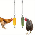 Chicken Feeder Skewer Stainless Steel Hanging Fruit Veggie Double Nut for Grilling, Camping and Outdoor Meals — image 1